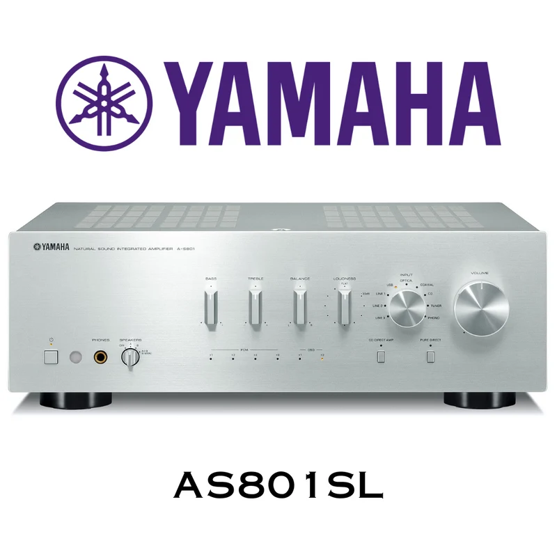 Yamaha AS801 - Amplificateur stéréo intégré 100Watts par canal, DAC, entrée phono, HP A/B