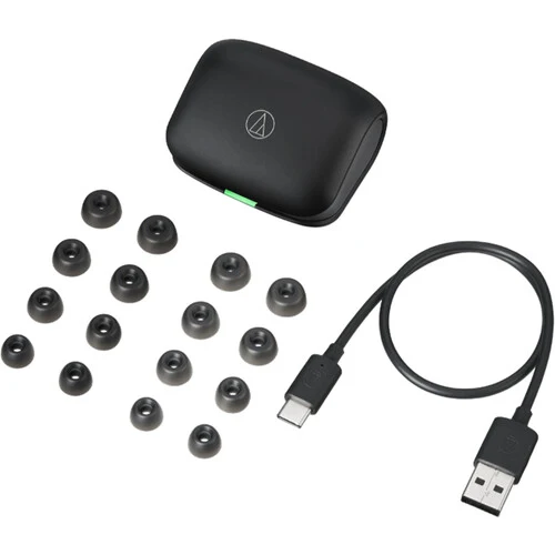Audio-Technica Consumer ATH-TWX7 Noise-Canceling True Wireless Earbuds (Black)