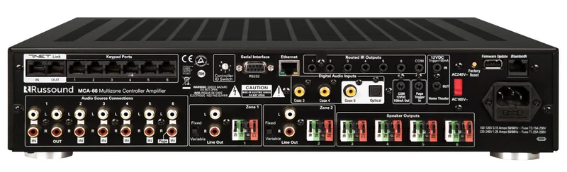 Russound MCA66 - Amplificateur multizones pour les systèmes Russound. 6 sources/6 zones amplifiées @ 20W