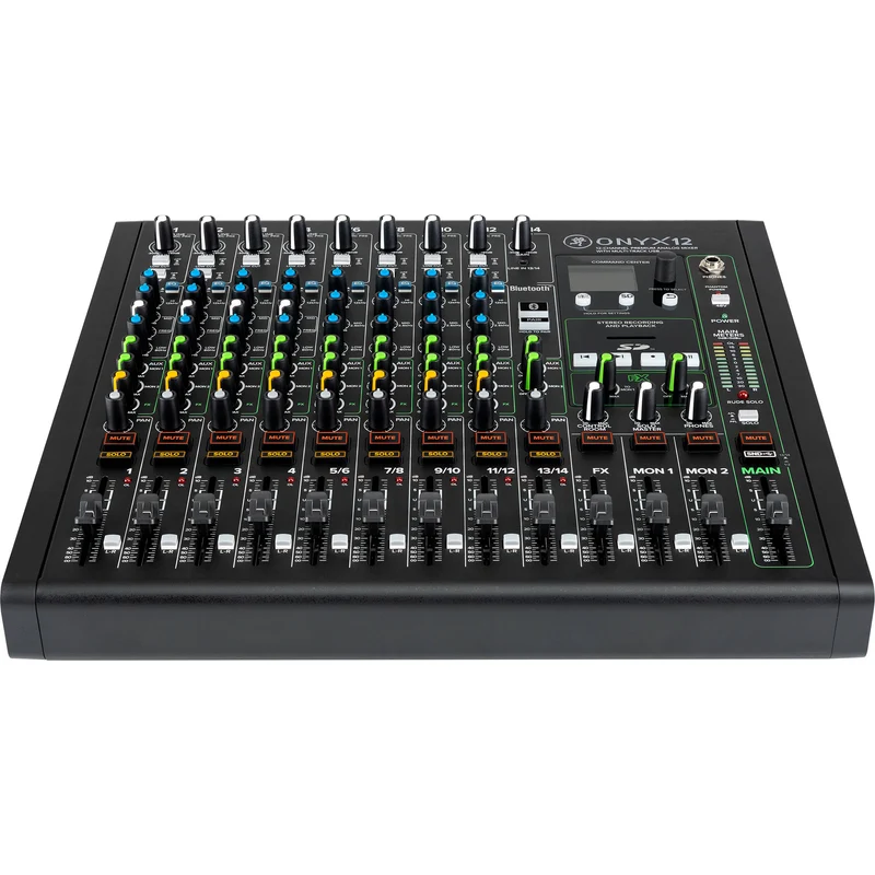 Mackie 12-Channel Premium Analog Mixer with Multi-Track USB recording.