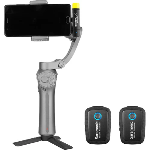 Saramonic Blink 500 Digital Camera-Mount Wireless Omni Lavalier Microphone System (2.4 GHz) Black 2 Transmitters + 2 Lav mics Camera Mount