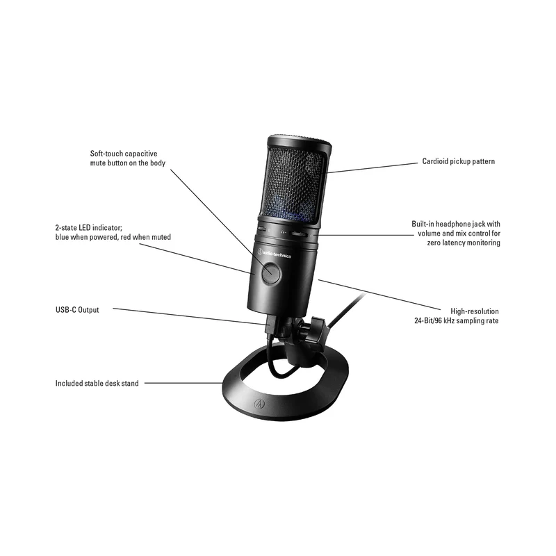 Audio-Technica AT2020USB-X Cardioid Condenser USB Microphone