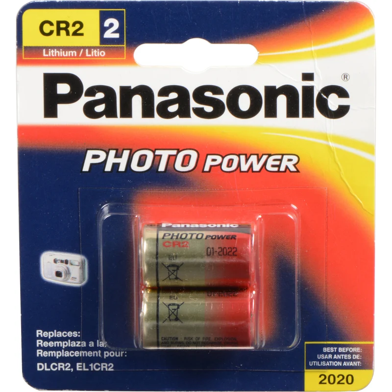 Panasonic CR2 Lithium Batteries (3V, 850mAh, 2-Pack)