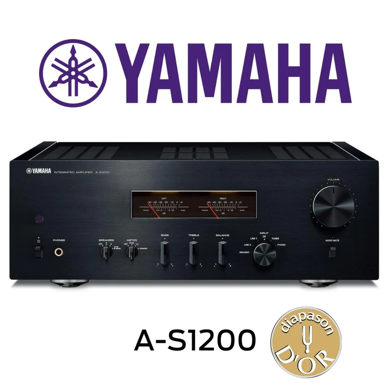 Yamaha AS1200 - Amplificateur stéréo intégré 105Watts par canal, entrée phono, HP A/B