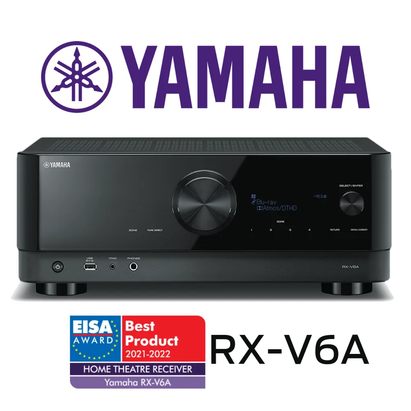 Yamaha RXV6A - Récepteur cinéma maison MusicCast 7.2, 8K, 100W, Dolby Atmos, 4K120