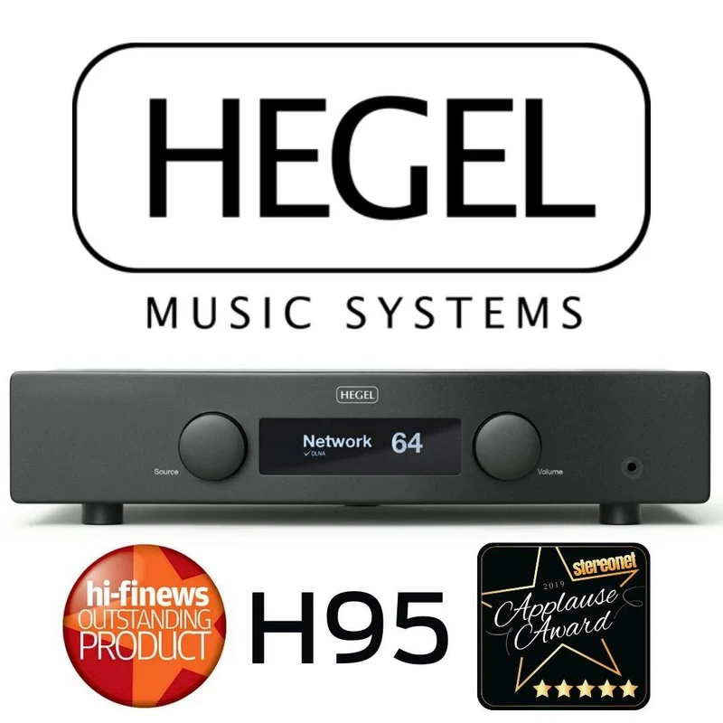 Hegel H95 - Amplificateur stéréo intégré 60W/C, DAC et lecteur réseau de haute qualité