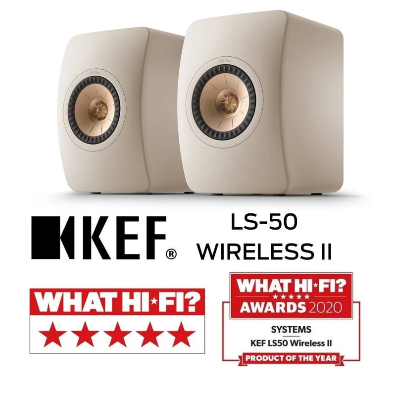 KEF LS50 WIRELESS II - Haut-parleurs sans-fil amplifié 2 X 280Watts +2 X100Watts Classe A/B