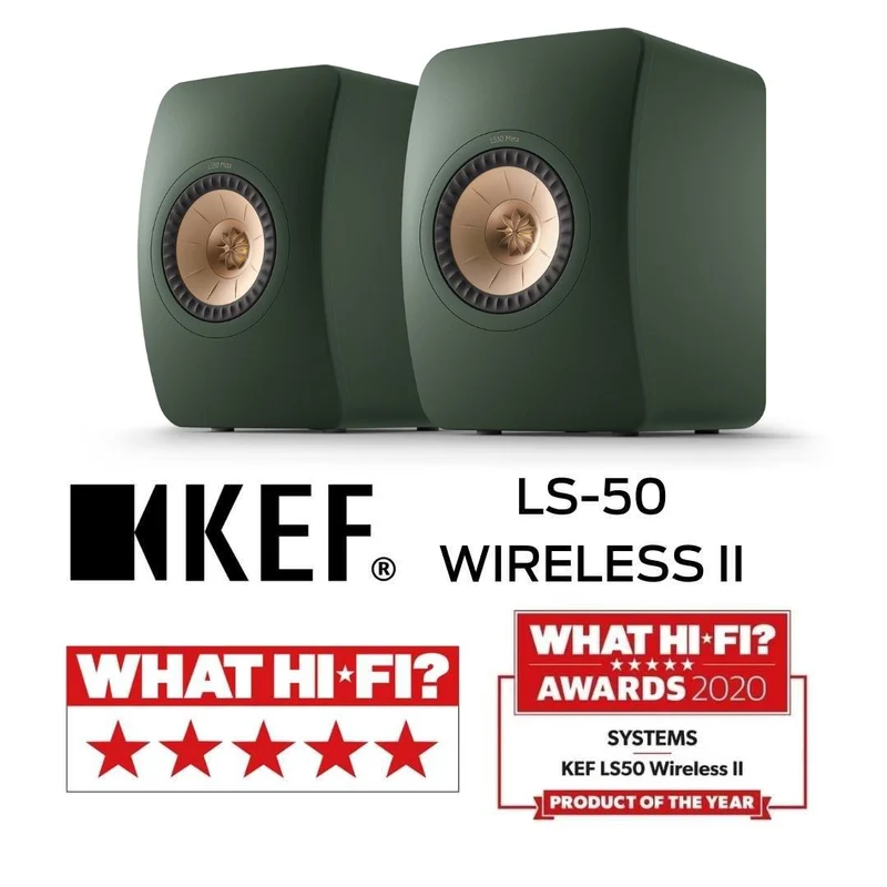KEF LS50 WIRELESS II - Haut-parleurs sans-fil amplifié 2 X 280Watts +2 X100Watts Classe A/B
