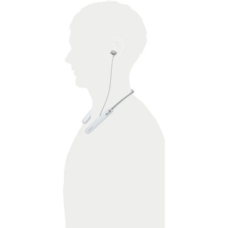 Sony WI-C400 - Earphones with mic - in-ear - behind-the-neck mount - Bluetooth - wireless - NFC