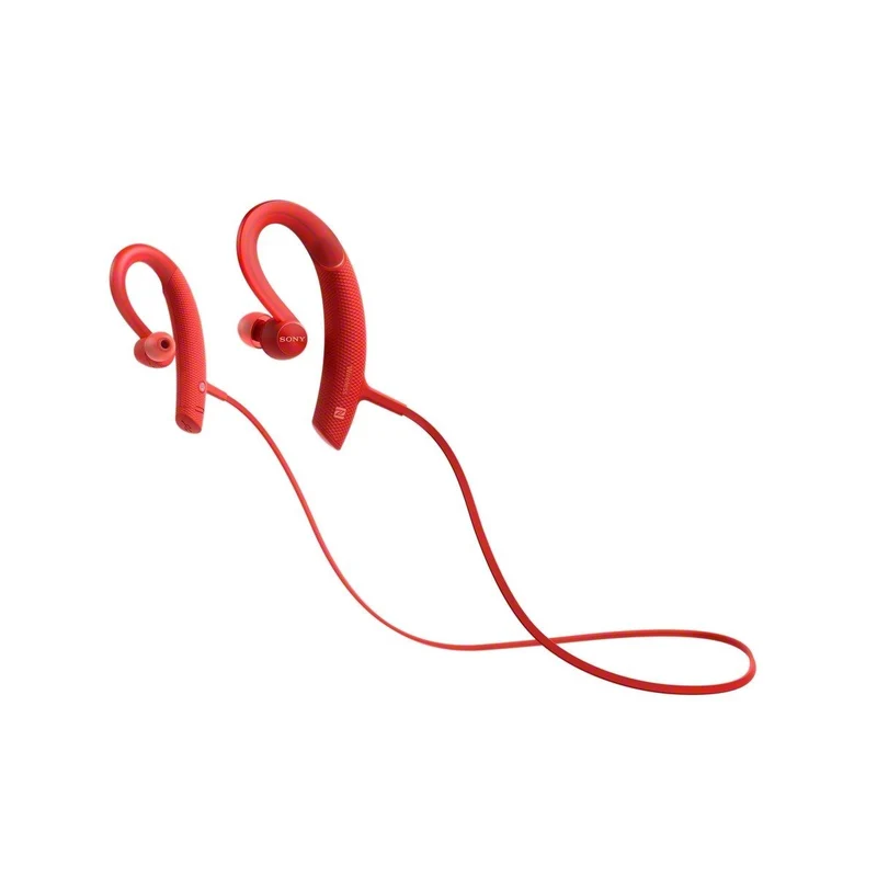Sony Sony MDR-XB80BS - Sports - earphones with mic - in-ear - over-the-ear mount - wireless - Bluetooth - NFC - red