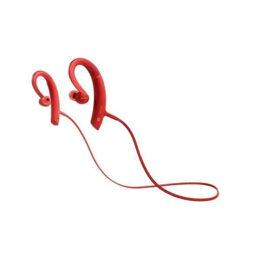 Sony Sony MDR-XB80BS - Sports - earphones with mic - in-ear - over-the-ear mount - wireless - Bluetooth - NFC - red