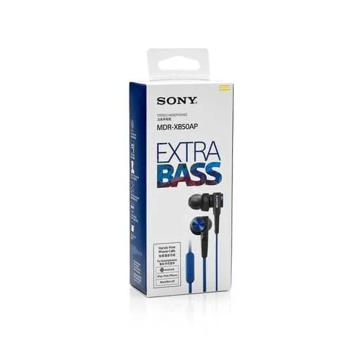 Sony Sony MDR-XB50AP - Earphones with mic - in-ear - 3.5 mm jack - blue