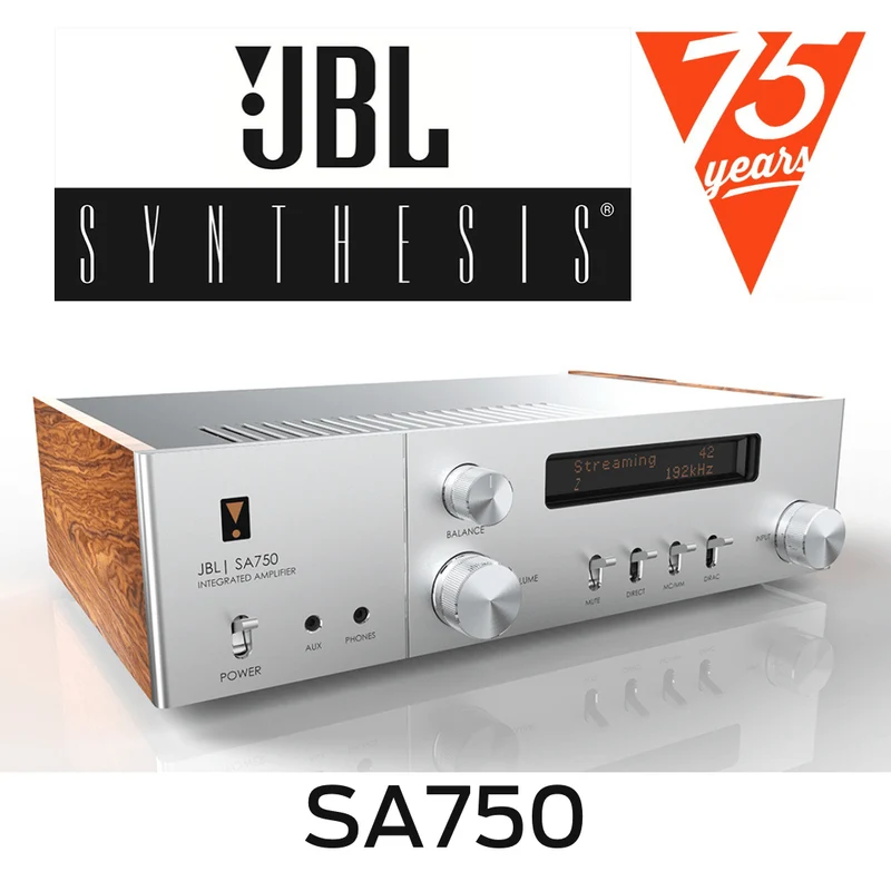 JBL Synthesis SA750 - Amplificateur stéréo intégré 120W/C, Lecteur réseau, DAC, entrée phono
