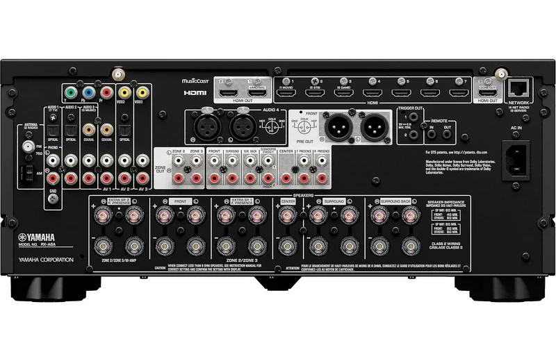 Yamaha RXA6A - Récepteur cinéma maison MusicCast 9.2, 8K, 150W, Dolby Atmos, 4K120