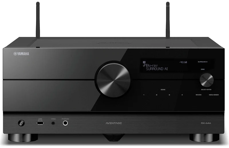 Yamaha RXA4A - Récepteur cinéma maison MusicCast 7.2, 8K, 110W, Dolby Atmos, 4K120