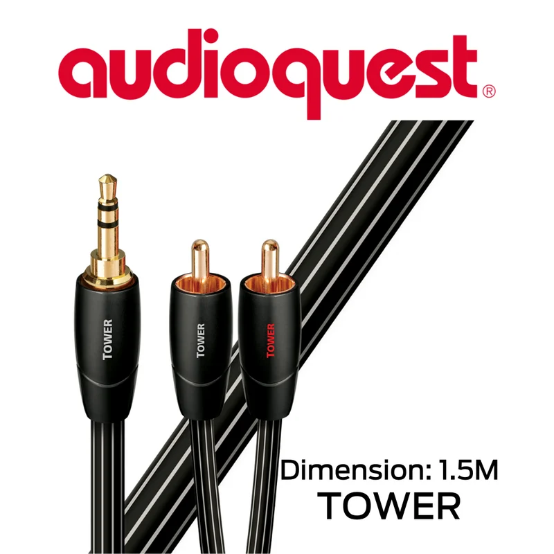 AudioQuest Tower | Câbles d'interconnexion stéréo 3.5mm mâle à RCA
