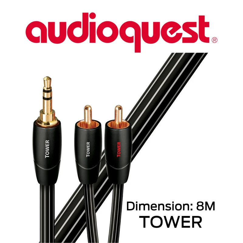 AudioQuest Tower | Câbles d'interconnexion stéréo 3.5mm mâle à RCA