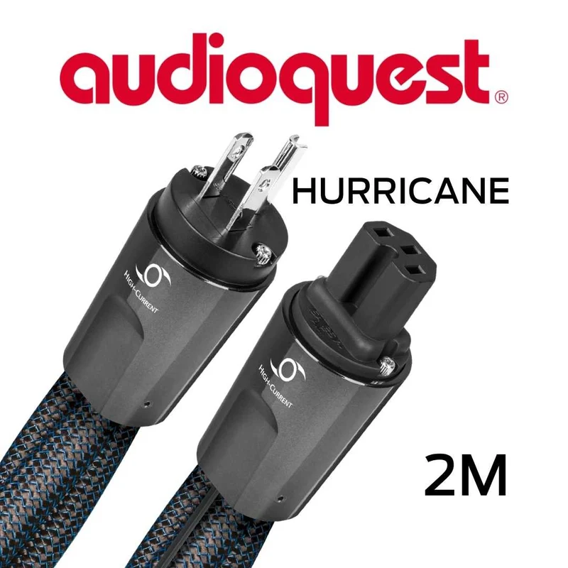 Audioquest Hurricane - Câble d'alimentation à courant élevé variable calibre 11AWG 20Amp RMS@125VAC 72vDBS PSC+