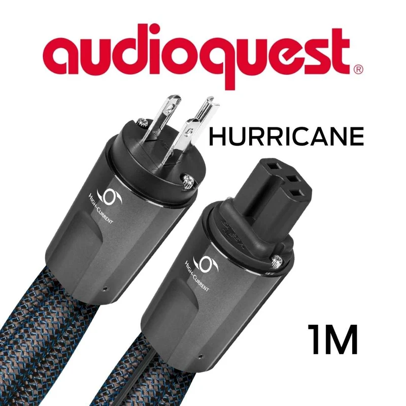Audioquest Hurricane - Câble d'alimentation à courant élevé variable calibre 11AWG 20Amp RMS@125VAC 72vDBS PSC+