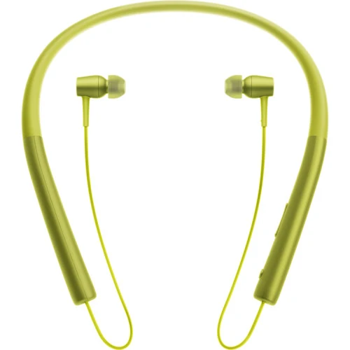 Sony MDR-EX750BT - Earphones with mic - in-ear - behind-the-neck mount - wireless - Bluetooth - NFC - lime yellow