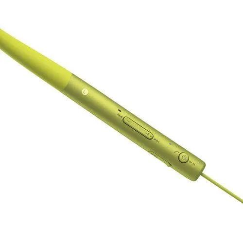 Sony MDR-EX750BT - Earphones with mic - in-ear - behind-the-neck mount - wireless - Bluetooth - NFC - lime yellow