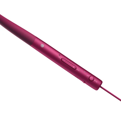 Sony MDR-EX750BT - Earphones with mic - in-ear - behind-the-neck mount - wireless - Bluetooth - NFC - bordeaux pink
