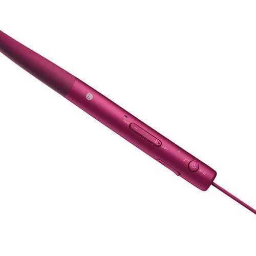 Sony MDR-EX750BT - Earphones with mic - in-ear - behind-the-neck mount - wireless - Bluetooth - NFC - bordeaux pink