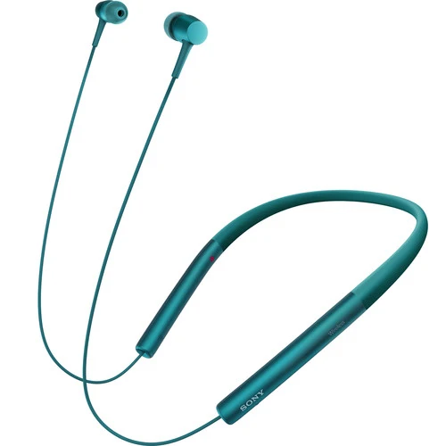 Sony MDR-EX750BT - Earphones with mic - in-ear - behind-the-neck mount - wireless - Bluetooth - NFC - viridian blue