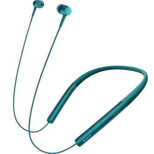 Sony MDR-EX750BT - Earphones with mic - in-ear - behind-the-neck mount - wireless - Bluetooth - NFC - viridian blue