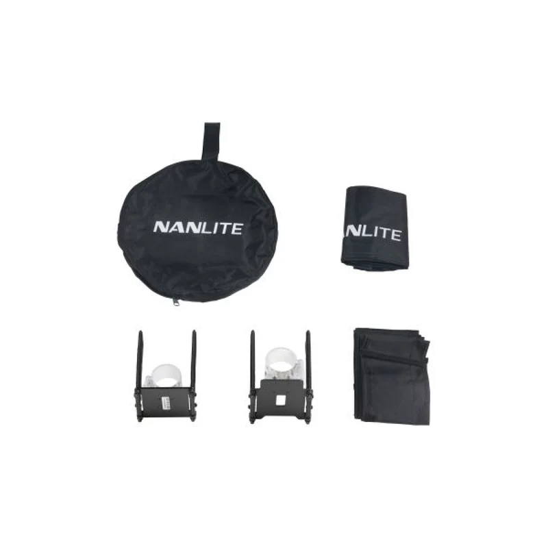 NANLITE Barndoor with Eggcrate for Pavotube II 15C