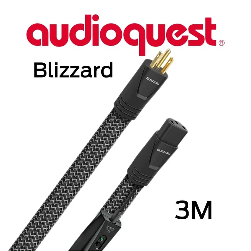 Audioquest Blizzard - Câble d'alimentation 3 pôles à faible distorsion clibre 12AWG 20 Amp@60HZ 72vDBS