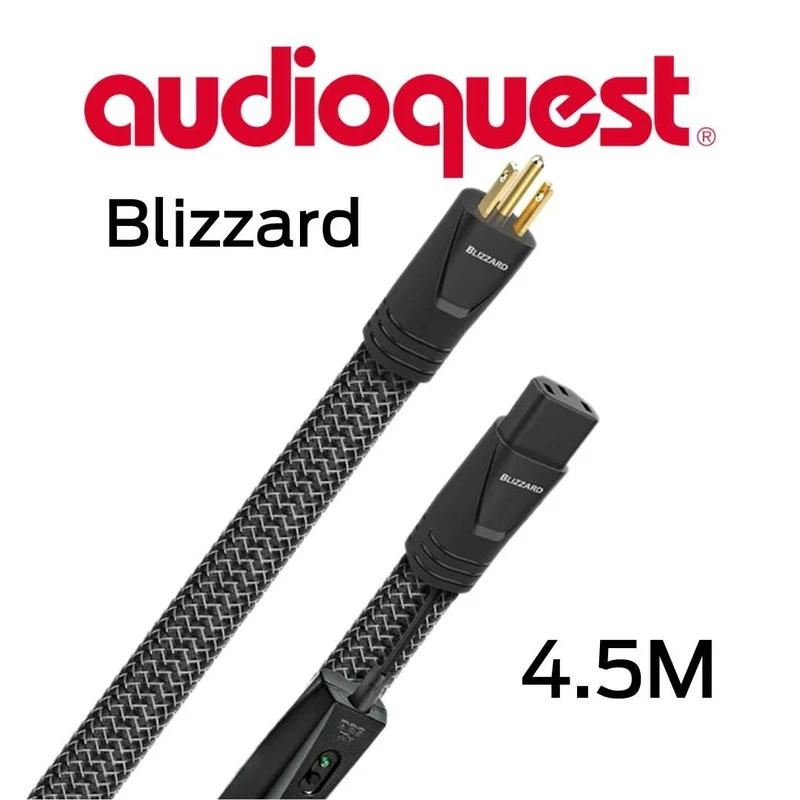 Audioquest Blizzard - Câble d'alimentation 3 pôles à faible distorsion clibre 12AWG 20 Amp@60HZ 72vDBS