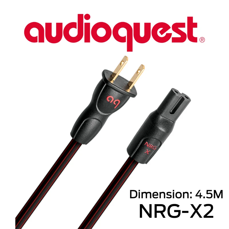 Audioquest NRGX2 - Câble d'alimentation 3 pôles à faible distorsion Calibre 17AWG