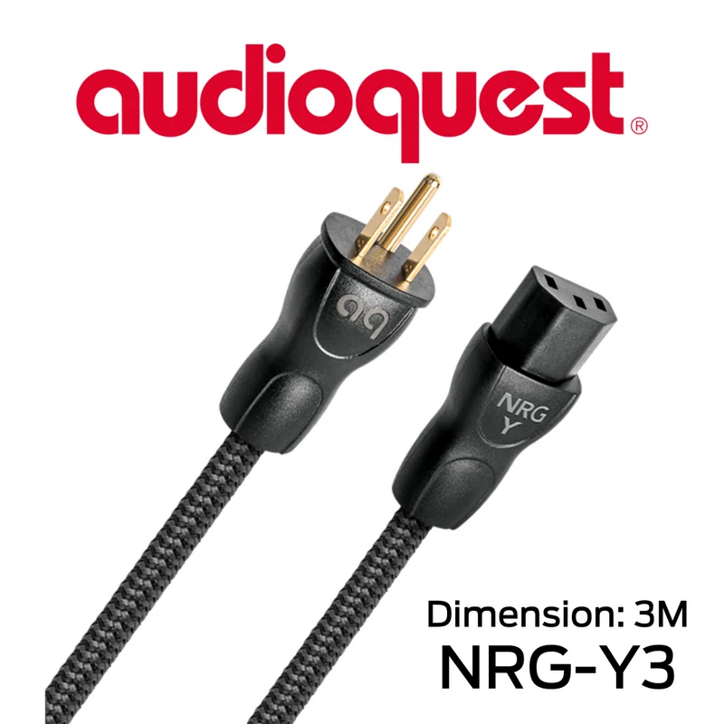 Audioquest NRGY3 - Câble d'alimentation tripolaire calibre 16AWG 12 Amp@120V