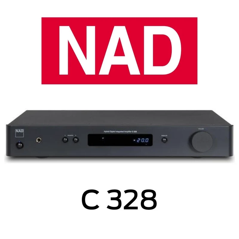 NAD C328 - Amplificateur stéréo 50W/C hybride, DAC, entrée phono