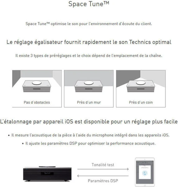 Technics OTTAVA SC-C70MK2 - Mini-Chaîne audio tout-en-un haut de gamme 100Watts!