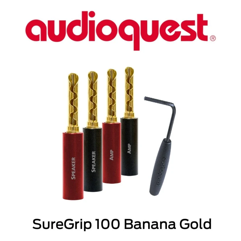 Audioquest SureGrip 100 Banana Gold - Connecteurs à haut-parleur Banane