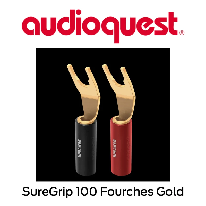 Audioquest SureGrip 100 Fourches Gold - Connecteurs à haut-parleurs