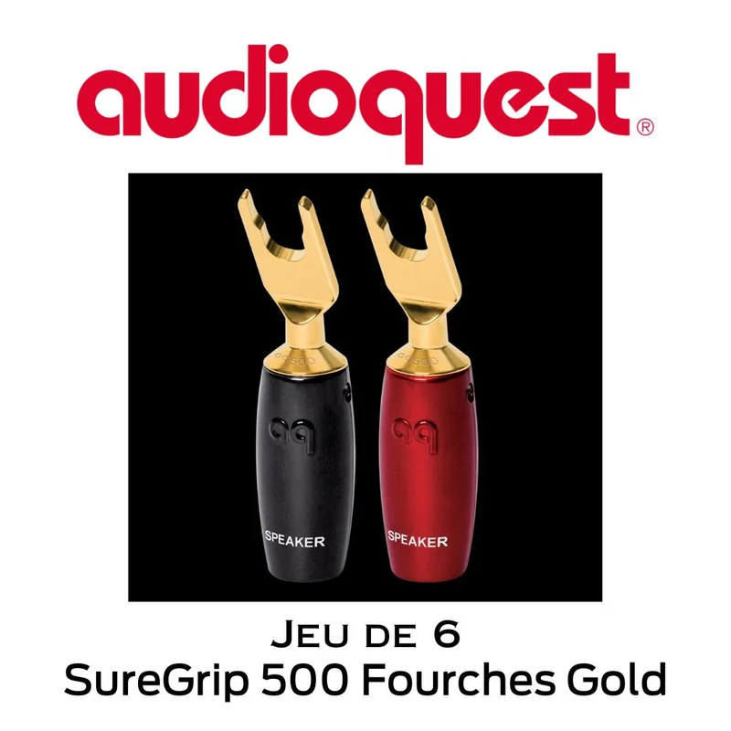 Audioquest SureGrip 500 Fourches Gold - Connecteurs de type Fourches