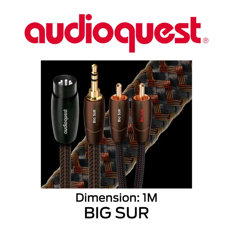 AudioQuest Big Sur - Câbles analogiques RCA mâle à RCA mâle (la paire)