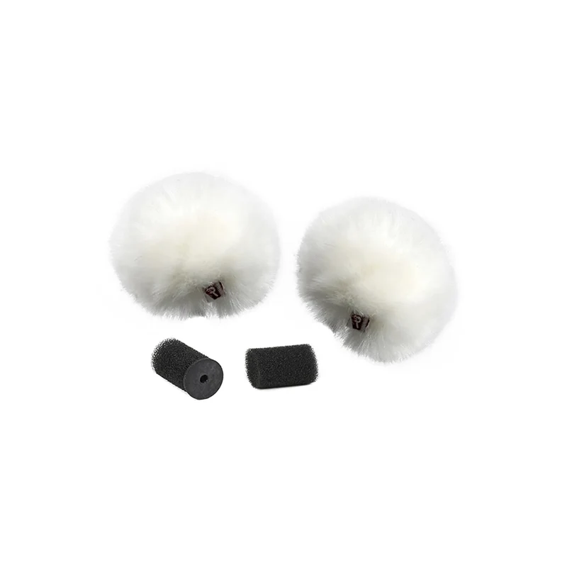 Rycote White Lavalier Windjammer - pair