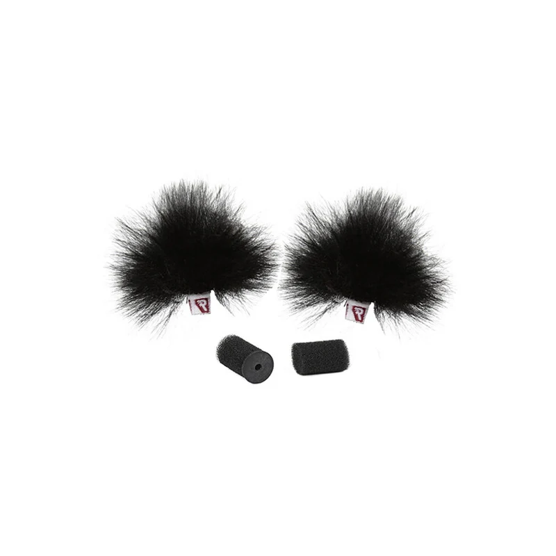 Rycote Black Ristretto Lavalier Windjammer - pair