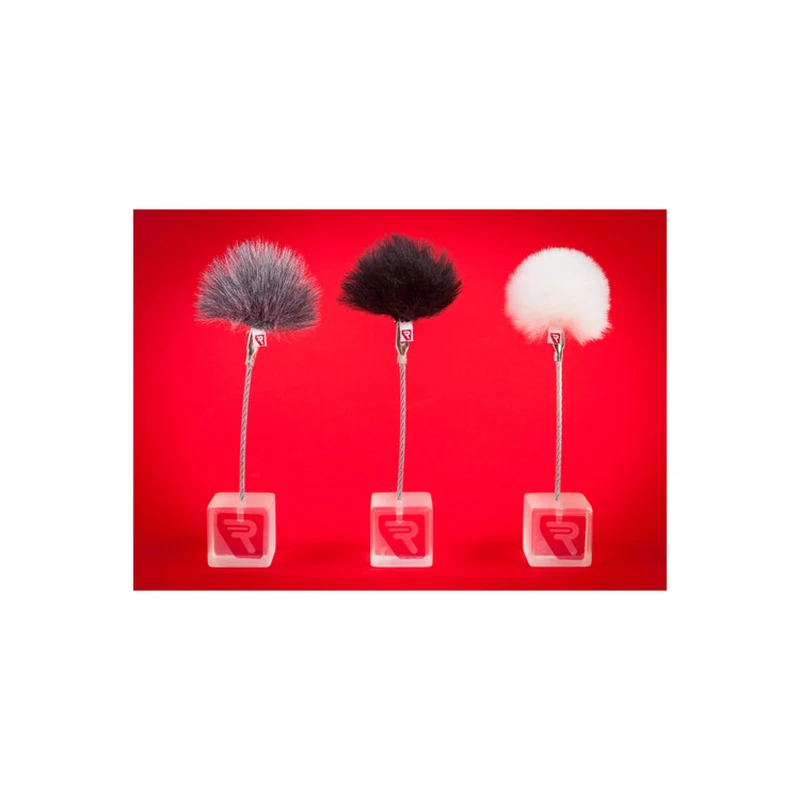Rycote Black Ristretto Lavalier Windjammer - pair