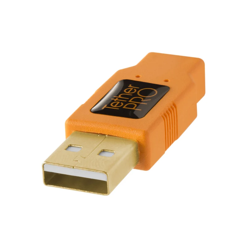Tether Tools TetherPro USB 2.0 A Male to Micro-B 5-Pin Cable (15', Orange)