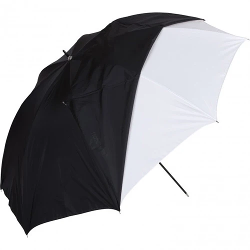 Westcott White Satin Umbrella with Removable Black Cover (45")
