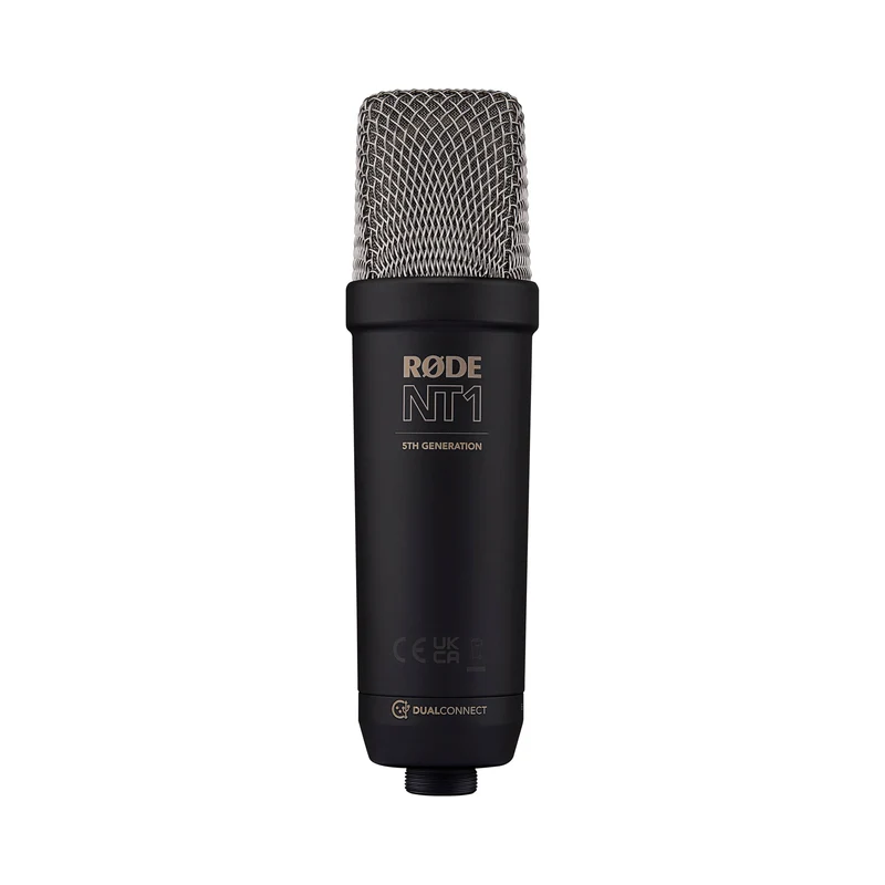 RODE NT1 5th Generation Large-Diaphragm Cardioid Condenser XLR/USB Microphone - Black