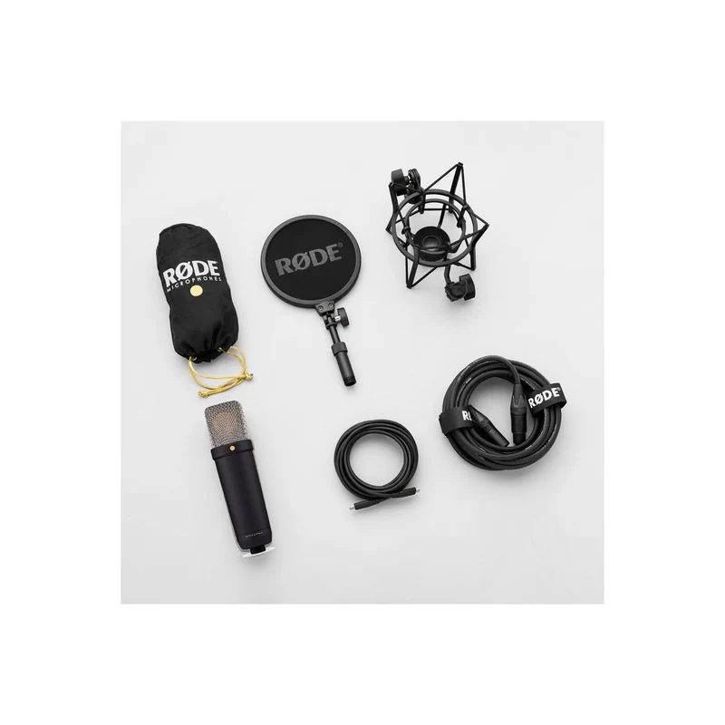 RODE NT1 5th Generation Large-Diaphragm Cardioid Condenser XLR/USB Microphone - Black