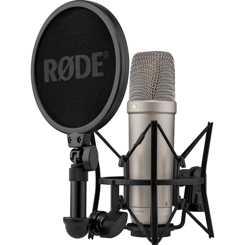 RODE NT1 5th Generation Large-Diaphragm Cardioid Condenser XLR/USB Microphone - Silver