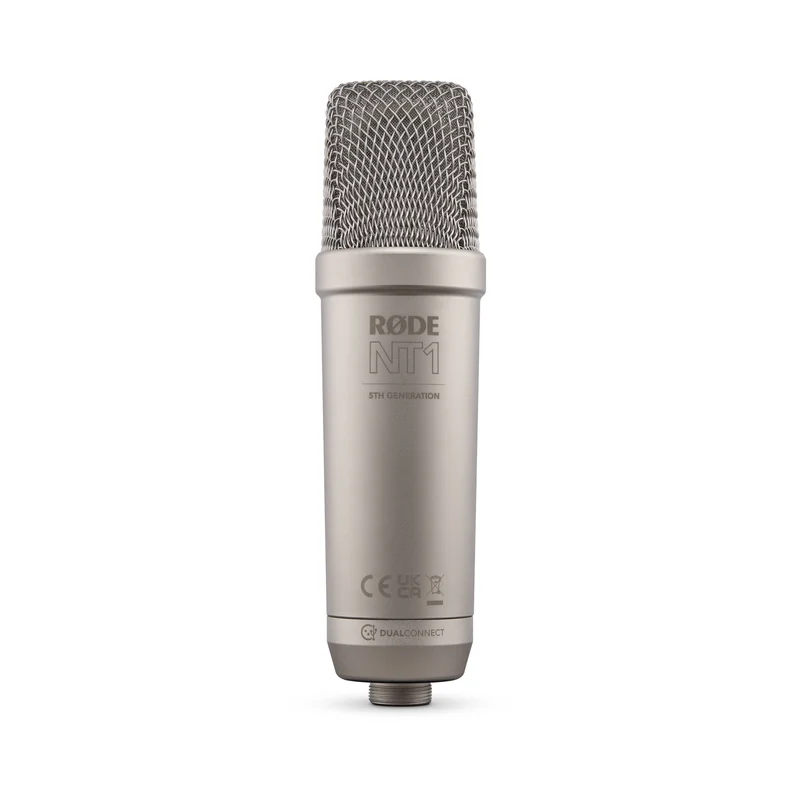 RODE NT1 5th Generation Large-Diaphragm Cardioid Condenser XLR/USB Microphone - Silver