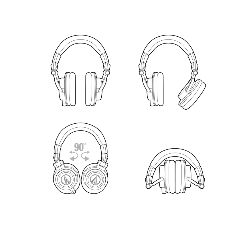 Audio-Technica ATH-M50x Closed-Back Monitor Headphones (Black)